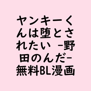 ヤンキーくんは堕とされたい （野田のんだ）【BL漫画】