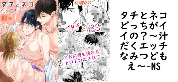 タチとネコどっちがイイの？〜汁だくエッチなみつどもえ〜（NS）【同人BLマンガの無料動画】